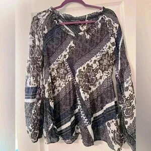 Large boho long sleeve